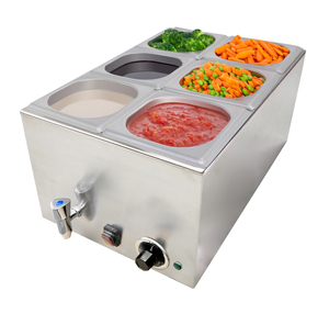 SUNMAX Commercial 1200W Comptoir professionnel en acier inoxydable Bain <span class=keywords><strong>Marie</strong></span> pour la restauration et les restaurants - Product Image 2