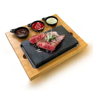 IWIN Complete Set Lava Hot Steak Stone Plate Indoor BBQ