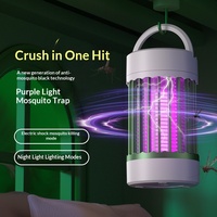 Lampe anti-moustiques électrique transfrontalière - Puissant tue-insectes domestique d'intérieur avec veilleuse LED IP33 - Garantie 1 an