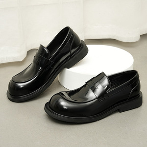 Chaussures en cuir véritable haut de gamme personnalisées, style business décontracté, à large bord, polyvalentes - Product Image 2