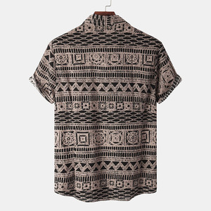 Nuova Camicia <span class=keywords><strong>da</strong></span> Uomo con Logo Personalizzato, Manica Corta, Casual, Vintage, <span class=keywords><strong>da</strong></span> <span class=keywords><strong>Viaggio</strong></span>, Stile Nazionale alla Moda - Product Image 2