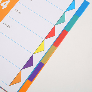 A4 nhựa đầy màu sắc chỉ Số trang 11 lỗ PP phân loại trang cuốn sổ tay cuốn sách <span class=keywords><strong>tabs</strong></span> trang số ngăn - Product Image 5