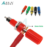 JIALUN Connecteur de poste de liaison de sécurité de 4mm avec prise banane-Montage sur panneau fileté pour borne de haut-parleur