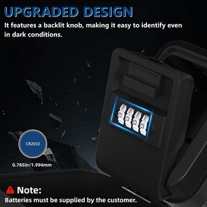 Caja de seguridad para llaves de coche de gran capacidad con dial iluminado y cubierta protectora resistente <span class=keywords><strong>a</strong></span> la intemperie, ideal para servicios de transporte. - Product Image 6