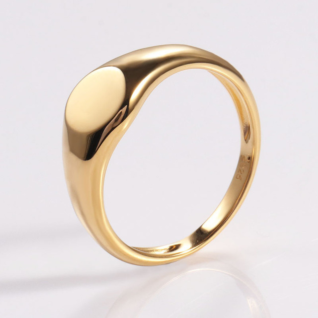 Fashionally Simple Luxury Fine 10K 14K 18K Gold Unisex Wedding Anniversary Couple Rings Personalized Stone-free 3.5g Oval Design