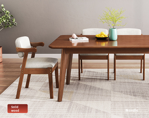 Bàn ăn đơn giản bàn ăn bằng đá cẩm thạch hình chữ nhật với 6 ghế đặt cho nhà hàng ăn uống căng tin đồ nội thất gia đình bền - Product Image 6