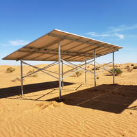 Structure de montage au sol pour panneaux solaires, spéciale terres salines-alcalines, galvanisée à chaud