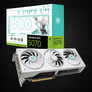 2025 TX GeForce RTX5070 12GB GDDR7 OC GPU para Juegos de Escritorio con Ventilador Blanco MXM PCI-E 5.0 de 3 Ranuras - Product Image 1