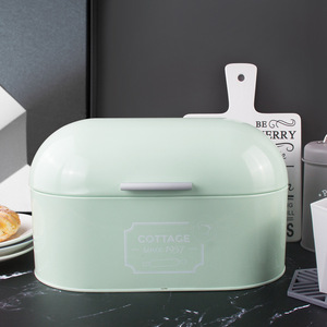 Large-capacity European-style Dust-proof Bread <b>Box</b> Baking Bread <b>Kitchen</b> Snacks Home <b>Storage</b> <b>Box</b> Factory Direct Galvanized Iron - Product Image 5