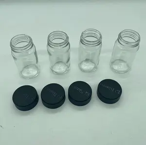 2oz Clear Glass Jar Child Resistant Cap/child Proof Jar/child Resistant Glass Bottle