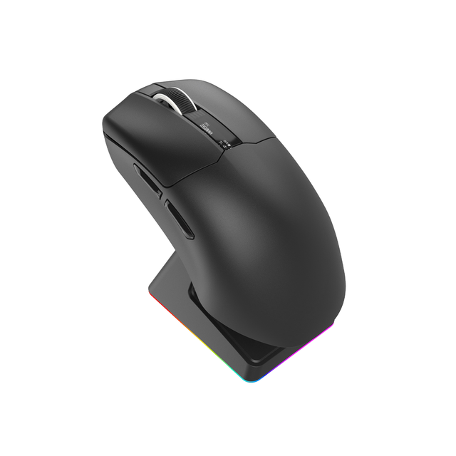 Guangdong Factory Mouse Manufacturer Ergonomic Mice PAW3950/3955 420000DPI 8Khz Polling Rate with Charging Dock&Display