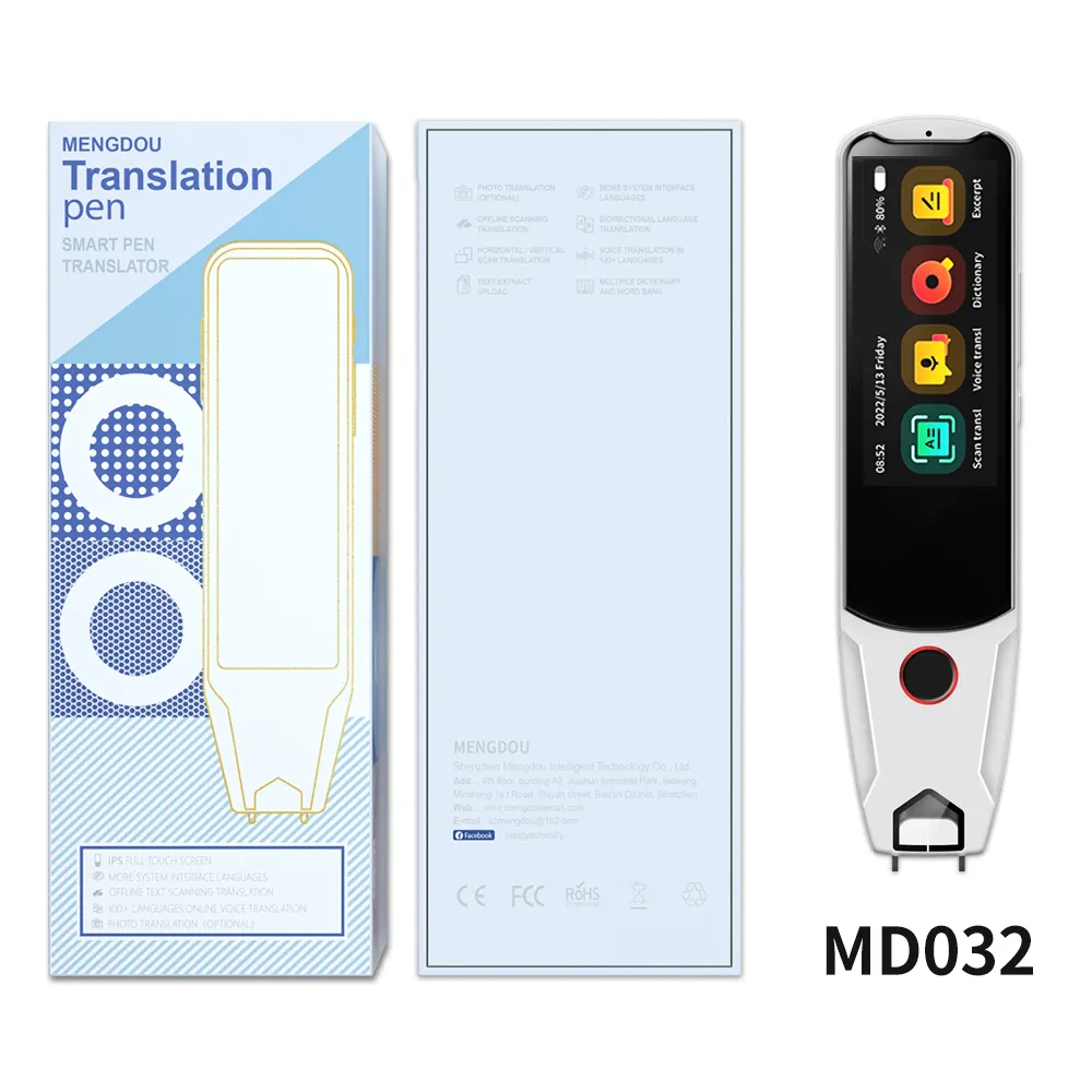 2024 מותאם אישית למפעל נייד תרגום שפה עט סורק חכם מתרגם קולי ערבית