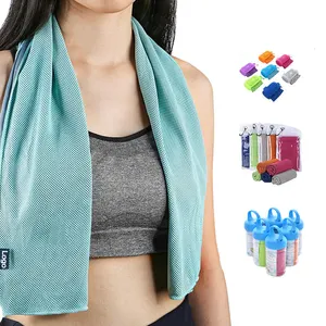 Sneldrogende Buitensporten Instant Coole Handdoek Op Maat Logo Gedrukt Sport Gym Koelhanddoek