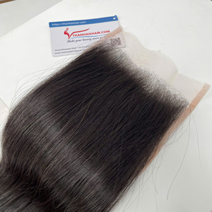 Bundles de cheveux humains alignés sur les cuticules avec fermeture à lacet 5x5 HD dentelle toutes tailles 100% cheveux bruts vietnamiens pour faire des perruques cheveux humains - Product Image 1