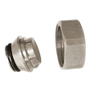 Tappo terminale cromato 24 x 19 con filettatura diametro 18 per componenti sistemi HVAC - Product Image 1