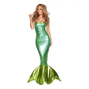 Princess Performance Dress Little Mermaid Costume Tight Fitting Sequin Women Polyester Adults Sexy Costumes TV & Movie Costumes