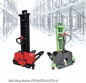 500 किलो 700 किलो 1000 किलो सेल्फ लिफ्टिंग सेमी इलेक्ट्रिक मैनुअल स्टेकर चलते सेल्फ लोडिंग पैलेट जैक स्टेकर - Product Image 2