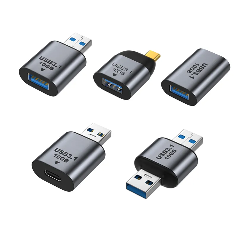 อะแดปเตอร์ USB3.1เป็น USB C Type-C,ตัวแปลง10Gbps ถ่ายโอนข้อมูลเสียงและวิดีโอความเร็วสูงเหมาะสำหรับโทรศัพท์มือถือ