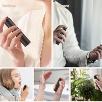 Mini flacon pulvérisateur en aluminium de 8 ml, 10 ml, 15 ml, portable, rechargeable, vide, pour parfum, huile et dentifrice