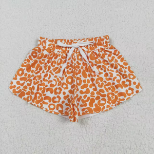 Shorts respirants colorés à imprimés léopard avec nœuds pour bébés filles, vêtements pour enfants en gros - Product Image 3