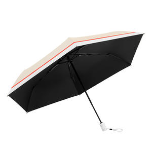 Paraguas de Plumas Ultraligero, Plegable en Tres Secciones, con Mango de Combinación de Colores, Apertura y Cierre Automáticos, Protección Solar y UV, de Fábrica - Product Image 1