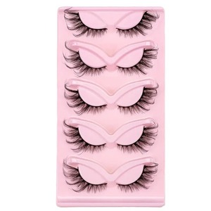 Pestañas artificiales 3D de zorro reutilizables fáciles de limpiar con apariencia de ojo de gato esponjoso Pestañas postizas largas inclinadas y delgadas - Product Image 5