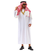 Ensemble de costumes de style arabe du Moyen-Orient, robe pour hommes et femmes, tenue de performance de cosplay émirati riche de Dubaï