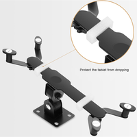 Support mural rotatif pour tablette en métal 360, support de tablette mural en alliage d'aluminium librement réglable pour 7-13 pouces