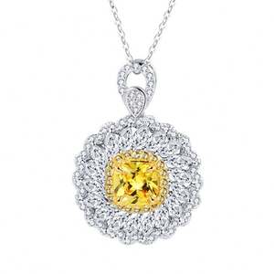 Collar de estilo coreano personalizado, cadena de moissanita de plata de ley 925 a la moda, collares finos en Y para mujer, regalos de joyería - Product Image 1