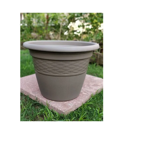 Pot de fleurs en plastique semi-rond de 16 pouces, grand pot de jardin pour plantes d'intérieur, d'extérieur, de balcon - Product Image 1