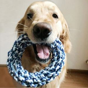 Accessori per cani giocattoli interattivi per cani grossi cani a forma di ciambella di cotone a forma di morsi per cani - Product Image 1