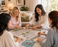 Modernes Luxuriöses Ozeanblau Amerikanisches Mahjong-Set 160 Steine 4-Schichtige Acryl Faltbare Tragbare Version für Unterhaltung