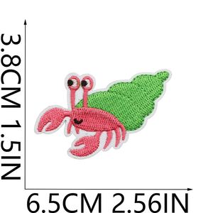 แผ่นปะติดลายปักธีมทะเล สาหร่าย ปู ปลา โลมา เต่า เปลือกหอย สำหรับตกแต่งเสื้อผ้า หมวก กระเป๋า - Product Image 4