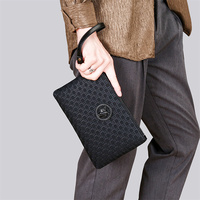 Pochette pour homme, élégante et décontractée, motif nid d'abeille, sac à main grande capacité, portefeuille enveloppe pour homme