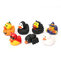 Baignoire en forme de canard en caoutchouc PVC imprimé en masse personnalisé Halloween Jouets pour le bain intégrant des motifs