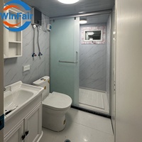 WinFair Maison portable à deux chambres Tiny Homes préfabriquée 20 pieds extensible pliable conteneur habitable modèle de maison plans de luxe
