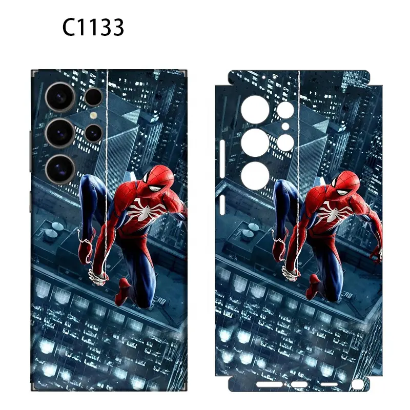 Momo Tech полное покрытие 3 м мультяшный рисунок на заднюю панель телефона Пленка премиум наклейки на заднюю панель и рамки наклейки для Galaxy S24 Ultra