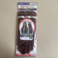 Cheveux à tresser bouclés à la française de 22 pouces, 210g, qualité supérieure, soyeux et lisses, pour extensions capillaires pour femmes noires