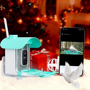 Nouvelle mangeoire à oiseaux intelligente et compacte avec caméra, alimentée à l'énergie solaire et équipée d'une caméra haute définition 4MP, conçue pour l'accrochage - Product Image 4