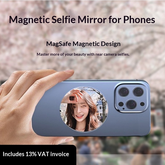 SD06 for Aluminum Alloy Selfie Mirror with Magnetic Suction for IPhone16 Convex Design