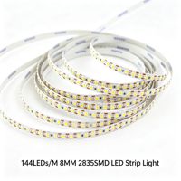Bande lumineuse LED haute densité 144 LED 8 mm 2835 SMD 24 V 15 W, haut lumen 110 lm/W, sans scintillement, flexible, pour la décoration intérieure