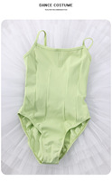Leotardo de Ballet Popular con Costuras Frontales y Tirantes Finos para Niñas, Traje de Danza Personalizado, Leotardo de Gimnasia para Niñas