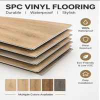 Plancher en vinyle SPC de luxe imperméable de qualité supérieure, plancher en PVC personnalisable pour une utilisation en intérieur, salon