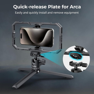 Trípode de Mesa Metálico <span class=keywords><strong>SmallRig</strong></span> 4630 con Placa de Liberación Rápida Arca-Swiss y Cabezal Panorámico de Bola - Product Image 4