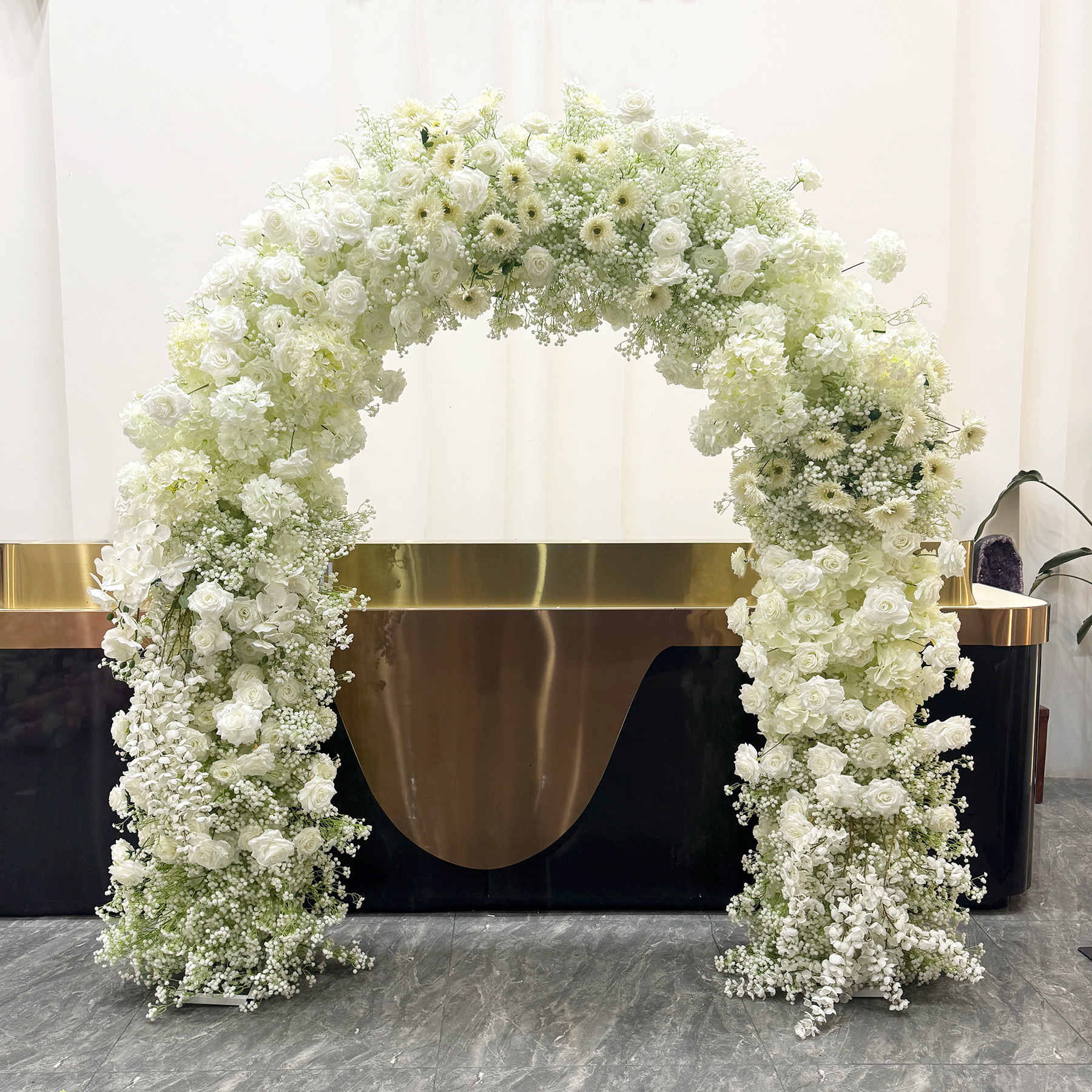 Arco de estrella rosa de 2*2,4 m (estante floral individual)