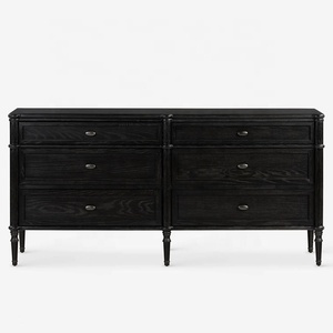 Black Dresser with Gold Handles - Modern Luxury Design