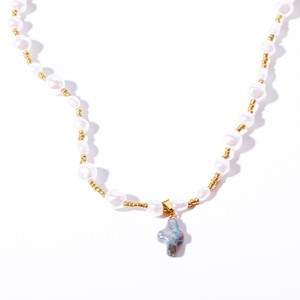 Vente chaude Rétro Artistique Perle Collier Croix Femmes Shell Naturel D'eau Douce Double Couche Perle Croix Collier - Product Image 6