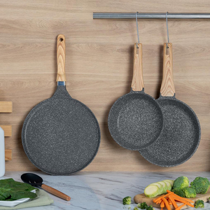 Batterie de poêles antiadhésives en alliage d'aluminium moulé sous pression avec poignée en bakélite pour cuisinière à induction – Offre Spéciale - Product Image 4