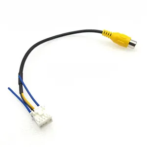 Universele Auto Rca Achteruitrijkabel Adapter Voor Autoradio Dvd 10pin Achteruitrijcamera Backup Camera Kabel Connector