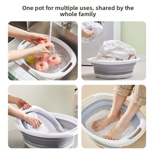 Lavabo Plegable de Plástico de Lujo para Dormitorio, Uso Estudiantil, Extra Grande de 32 cm, Lavabo Portátil para Lavar los Pies, para Baño y Cocina - Product Image 3